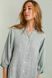 100% Linen Shirt REF. 9230: Charcoal Grey