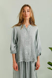 100% Linen Shirt REF. 9230: Black
