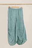 Skirt in 100% linen REF. 7199: Bleu Ciel / Unique