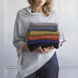 RISI Luxury Merino Cowl Poncho: Charcoal Grey