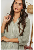 100% Linen Shirt REF. 9230: Charcoal Grey
