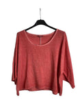 TOP 3791 90% COTTON 10% LINEN: MOUTARDE