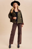 TARTAN BARN JACKET: SEPIA / L