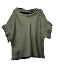 3408 LINEN BLOUSE: ANTHRACITE