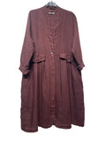1142 SPRING SUMMER CLOTHING LINEN JACKET: Bordeaux