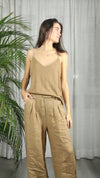 REF 30523 TROUSERS WITH ONE BUTTON 100% LINEN: HEAVENLY