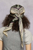 Floral Patterned Multi Style Wrap Scarf: CREAM MULTI / OS