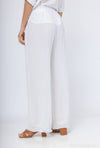 Bootcut Cotton Linen Pants 2 Pockets 20532: 50% linen - 50% cotton / Green / One size