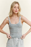 Mineral Washed Everyday Basic Tanktop HT6504: Ash Oak / S-M-L / 2-2-2