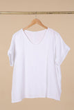 Linen cotton blend t-shirt 10% LINEN 90% COTTON 6763: Tabacco