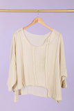 61113 100% COTTON SWEATER: KAKI