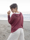 Dolman Cowl Top: White / O/S