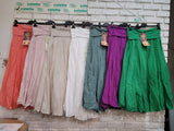 100% COTTON skirt 65358: Beige