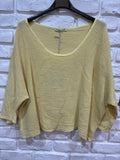 TOP 3791 90% COTTON 10% LINEN: MOUTARDE