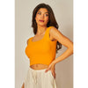 Solid Seamless Deep Scoop Back Tank Top: SEAGRASS GREEN / SM