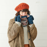 HEMANTA Cable Knit Wool Beret Hat: Forest Green