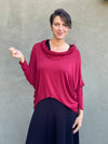 Dolman Cowl Top: Moss / O/S