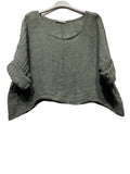 18415 TOP IN LINEN SPRING SUMMER CLOTHING: MOLE