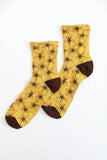 Eco-Friendly Jacquard Star Design Socks 🌟: White