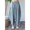 WASHED PLEAT DETAIL COTTON LINEN PANTS: BRICK / S-M-L-XL(2-2-2-2)