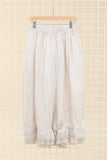Fancy eyelet embroidery trousers 9204 100% linen: TAUPE