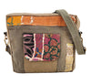 Recycled Military Tent w/Vintage Fabric Crossbody