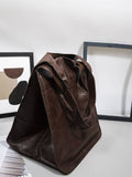 Women's Soft Leather Large Capacity Shoulder Tote Bag: Yellow