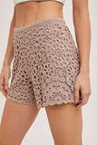 CROCHET SHORTS: MUSHROOM / L