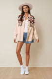 Aztec Shirt Jacket - 10333J: Stone / S