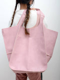 Women's Soft Leather Large Capacity Shoulder Tote Bag: Yellow