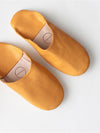 Moroccan Babouche Basic Slippers, Ochre: Large