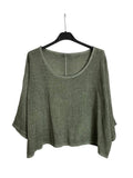 TOP 3791 90% COTTON 10% LINEN: Beige
