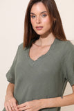 100% Linen Dress REF. 3647: Duck Green