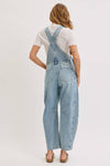 BARREL-LEG DENIM JUMPSUIT : WASHED DENIM / Contemporary / S