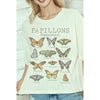 PAPILLONS RHOPALOCERA BUTTERFLIES GRAPHIC CROP TEE: SAND / S-M-L(2-2-2)