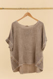 Blouse in 50% linen and 50% cotton REF. 4649: Duck Green