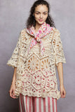 Floral Patterned Multi Style Wrap Scarf: CREAM MULTI / OS