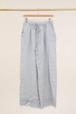 100% Linen Trousers REF. 82750: Khaki