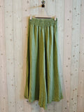 REF 30201 WIDE LEG LINEN PANTS 100%: CAMEL