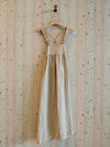 REF 72202 100% LINEN CHEST STYLE DRESS: White