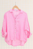 48902 PLAIN LINEN SHIRT: TAUPE