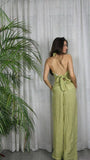 REF 30523 TROUSERS WITH ONE BUTTON 100% LINEN: HEAVENLY