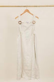 DRESS 72319 100% LINEN: KAKI