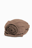 Pure Linen Fitted Sheet – Effortless Bed Style: Cinnamon Brown / US Queen