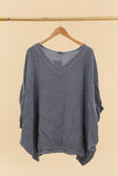 Blouse in 50% linen and 50% cotton REF. 4652: White
