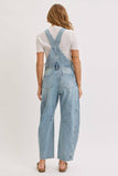 BARREL-LEG DENIM JUMPSUIT : WASHED DENIM / Contemporary / M
