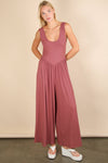 NP70810-Casual Ribbed Knit Sleeveless Jumpsuit: BLACK / S-M-L/2-2-2