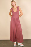 NP70810-Casual Ribbed Knit Sleeveless Jumpsuit: BLACK / S-M-L/2-2-2
