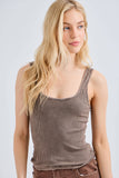 Mineral Washed Everyday Basic Tanktop HT6504: Ash Oak / S-M-L / 2-2-2