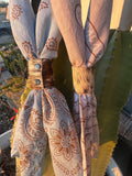 Cowhide Bandana Slides 